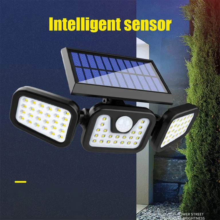 74 LED High Power 300 Lumen Waterproof Outdoor Motion Sensor LED Wall Lamps Solar Garden Lights