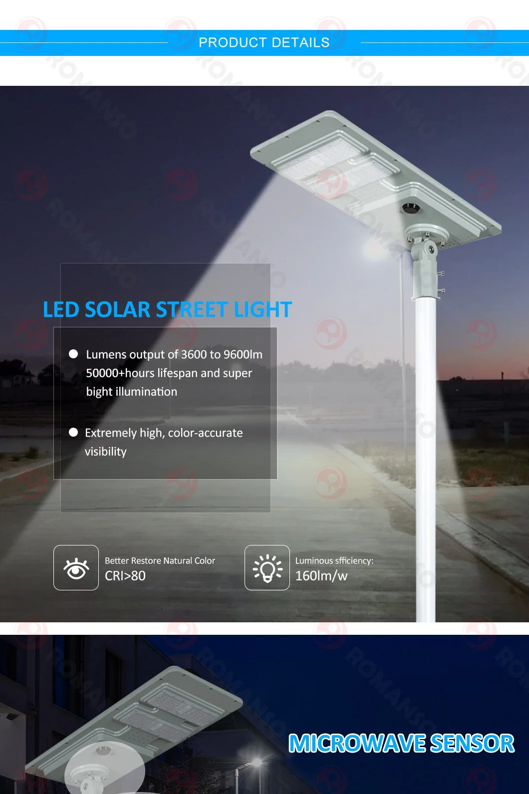 LiFePO4 with Battery All in One Solar Controller IP67 LED Solar Lighting