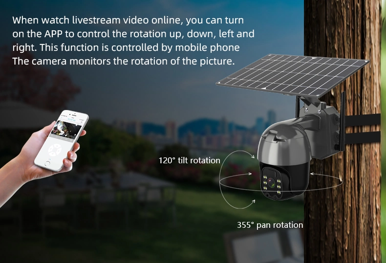 Wholesale Outdoor Wireless WiFi/4G 360 Panoramic Mobile Video Surveillance CCTV Solar Security Camera