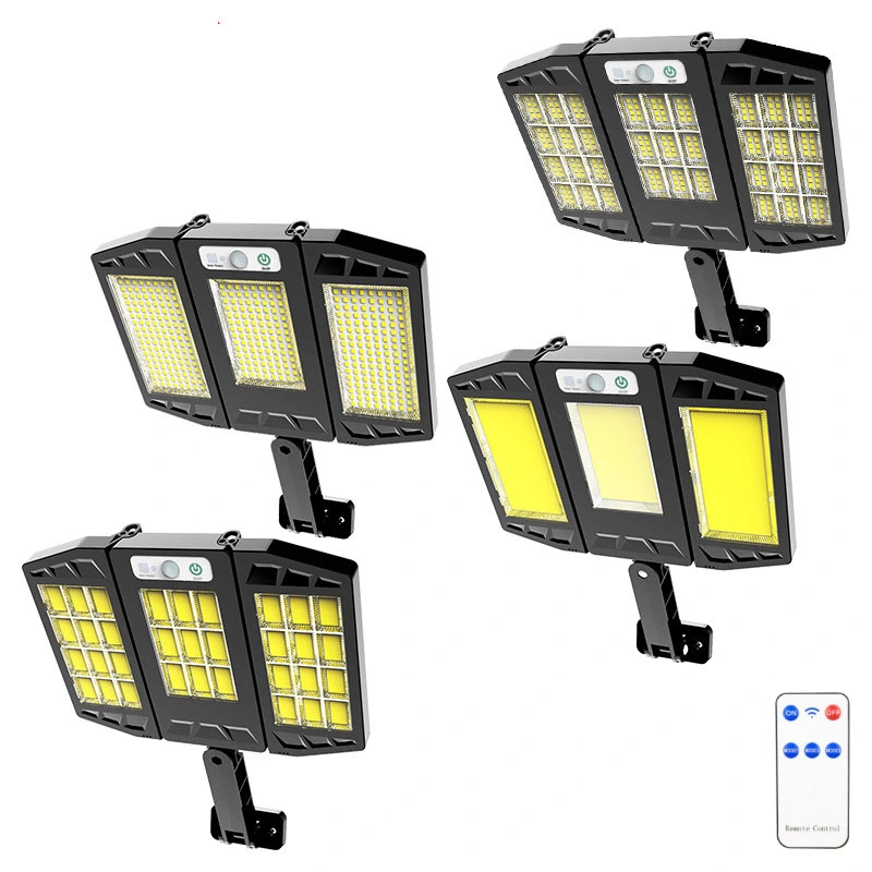 384LED 264COB Security Lights with Remote Control IP65 Waterproof Lamps 270&deg; Wide Angle Flood Wall Lights with 3 Modes