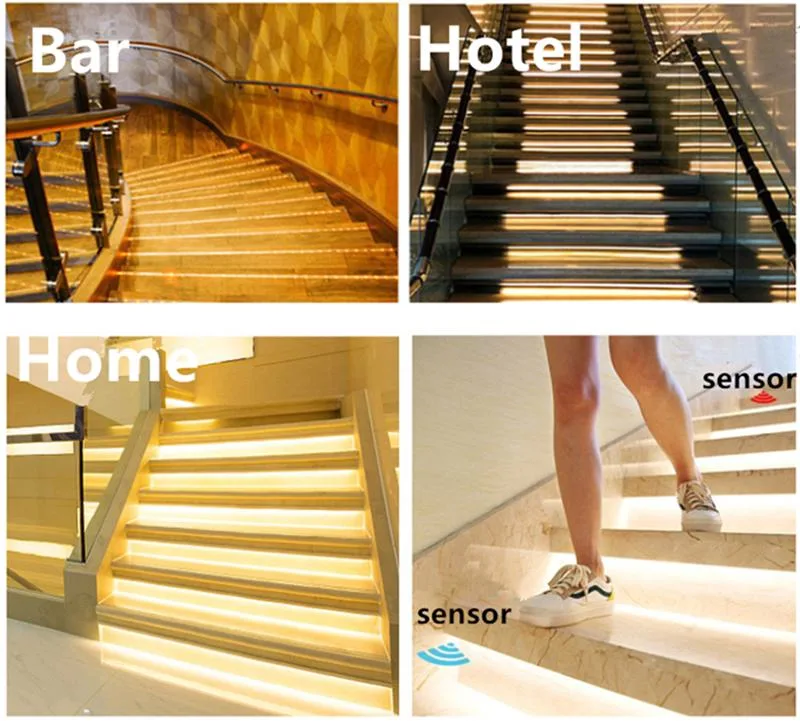 LED PIR Motion Senso Lamps Smart Home Step Light Wall Corridor Lamp Hallway Stairs Depot Lighting