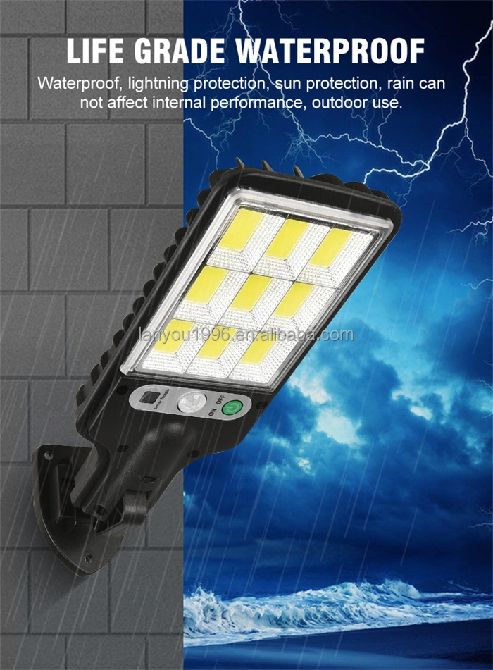3 Lighting Mode Solar Street Lights Outdoor Waterproof Motion Sensor LED Wall Lamp