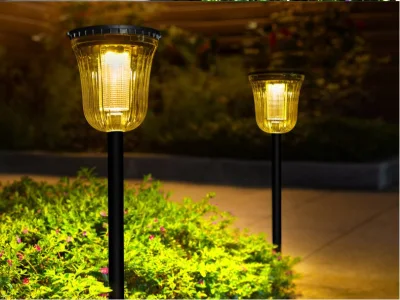 Solar Pathway Lights Outdoor, Solar Powered Garden Lights, Waterproof LED Path Lights for Patio, Lawn, Yard and Landscape